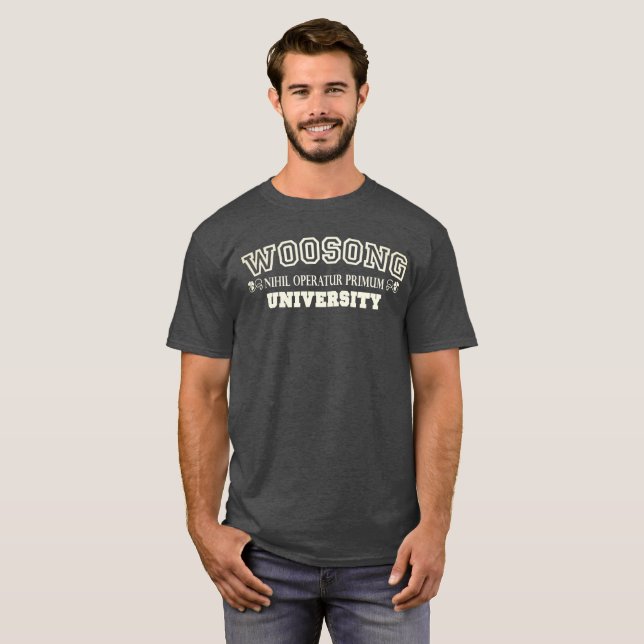 Woosong University & Motto: Nihil Operatur Primum T-Shirt (Front Full)