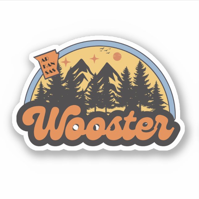 Wooster, Arkansas  Sticker (Front)