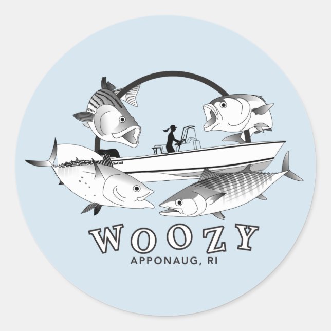 Woozy Seacraft Inshore Grand Slam Classic Round Sticker (Front)