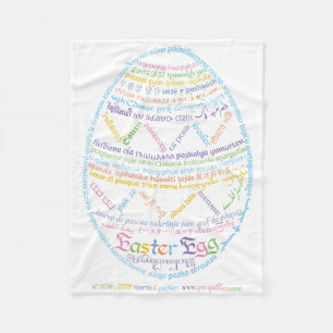 Wor(l)d Easter Egg Fleece Blanket