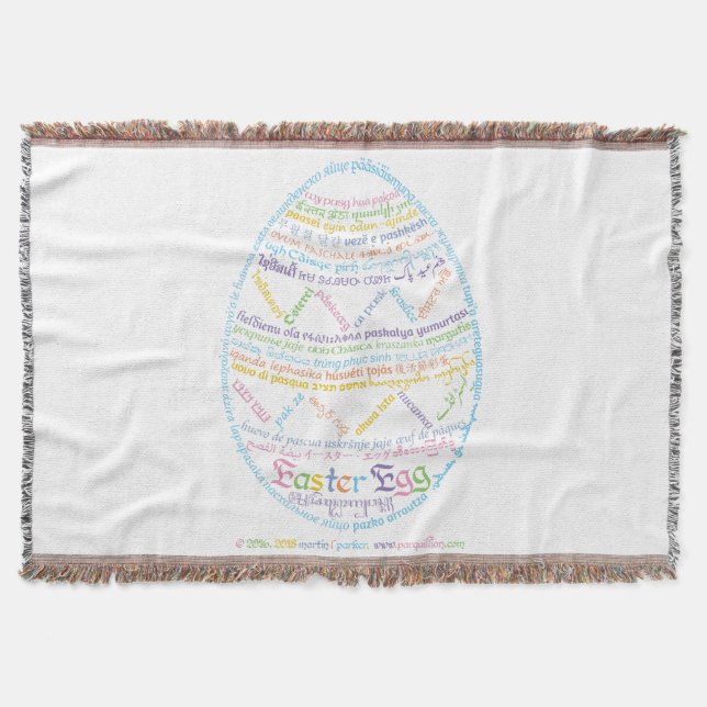 Wor(l)d Easter Egg Throw Blanket (Front)