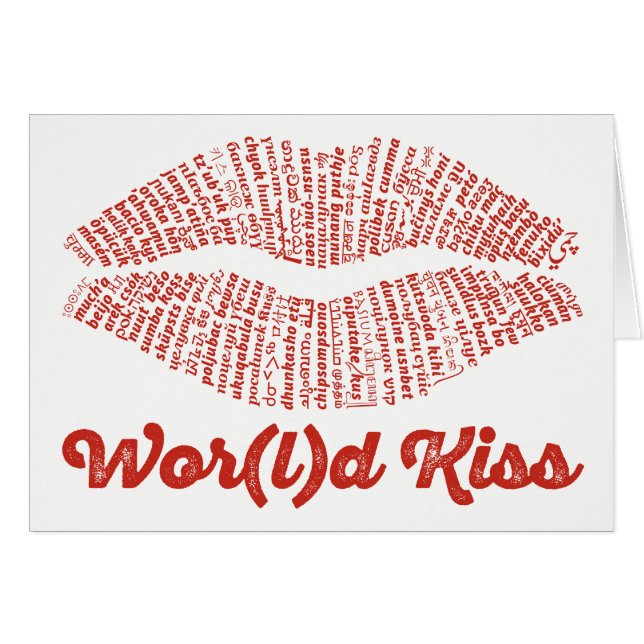 Wor(l)d Kiss Card (Front Horizontal)