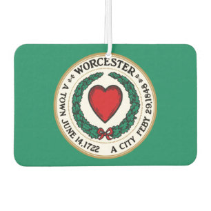 Worcester city flag car air freshener