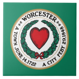 Worcester city flag ceramic tile