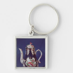 Worcester coffee pot, decorated with birds key ring