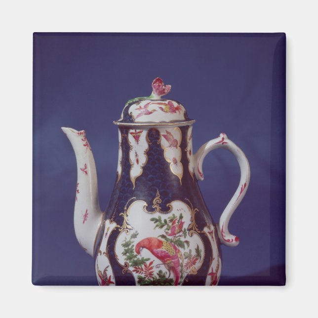 Worcester coffee pot, decorated with birds magnet (Front)