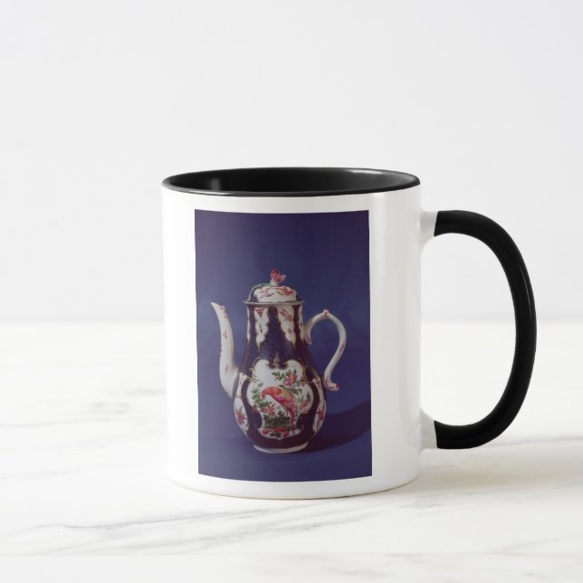 Worcester coffee pot, decorated with birds mug (Right)