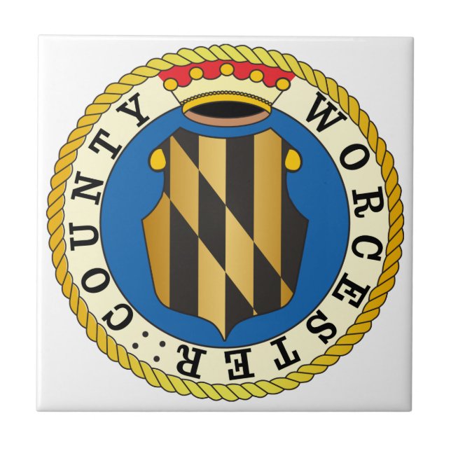Worcester County seal Ceramic Tile (Front)