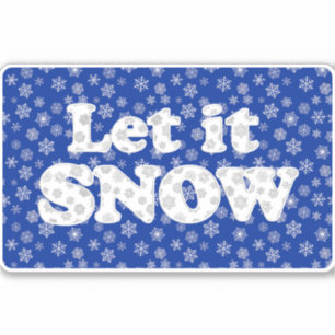 Word Art - Let it Snow with Snowy Background 