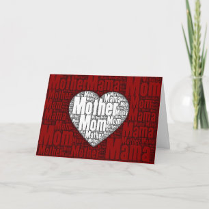 Word Art: Valentine for Mother Holiday Card
