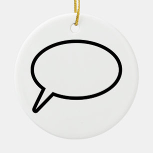 Word Balloon Ceramic Tree Decoration