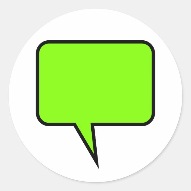 Word Balloon Classic Round Sticker (Front)