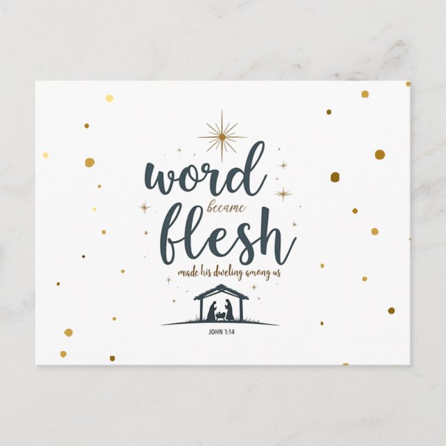 Word Became Flesh Christmas Postcard (Front)