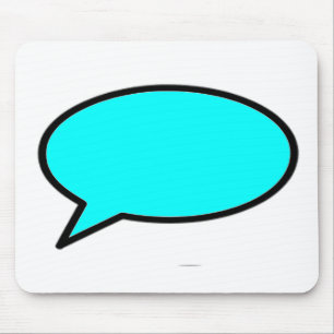 Word Bubble Left Cyan The MUSEUM Zazzle Gifts Mouse Pad