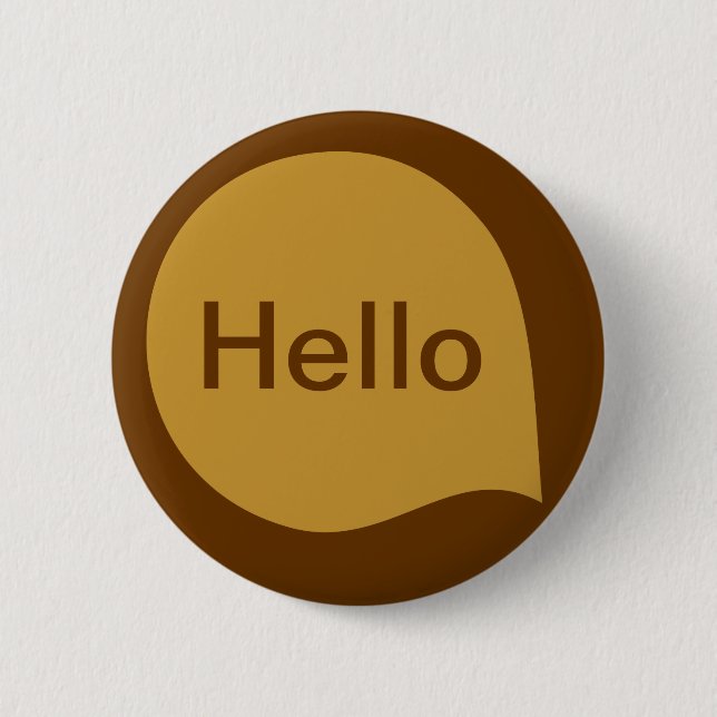 Word Bubble - Shades of Brown 6 Cm Round Badge (Front)