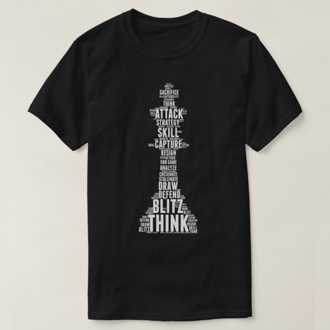 Word Cloud Chess King chess lover  T-Shirt (Design Front)
