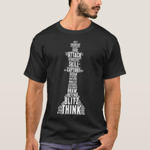Word Cloud Chess King chess lover T-Shirt