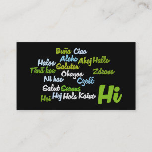 Word Cloud Hi Business card