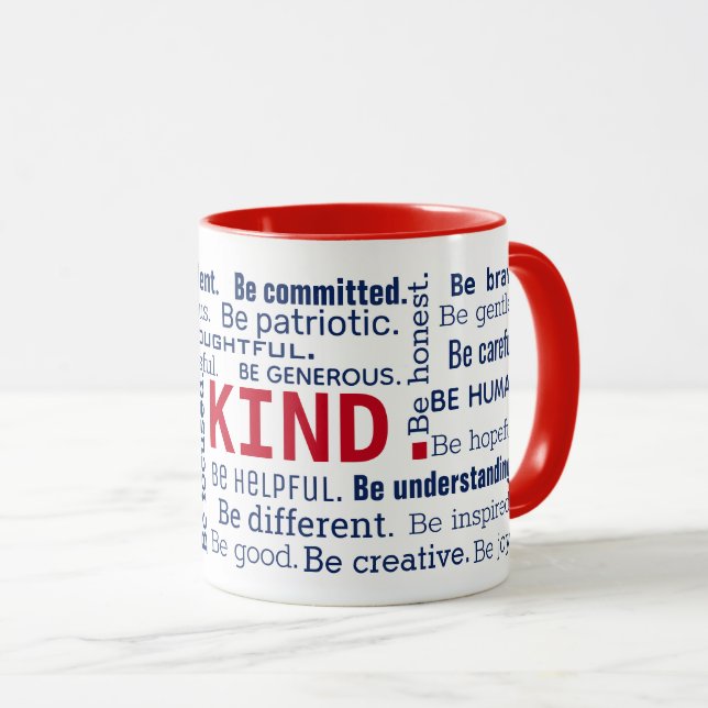 Word Cloud inspirational Words Mug (Front Right)