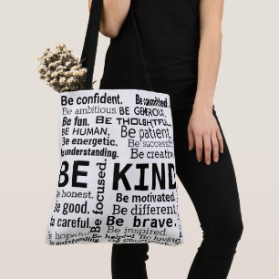 Word Cloud inspirational Words Tote Bag