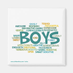 Word Cloud Magnet--The Wonder of Boys Magnet