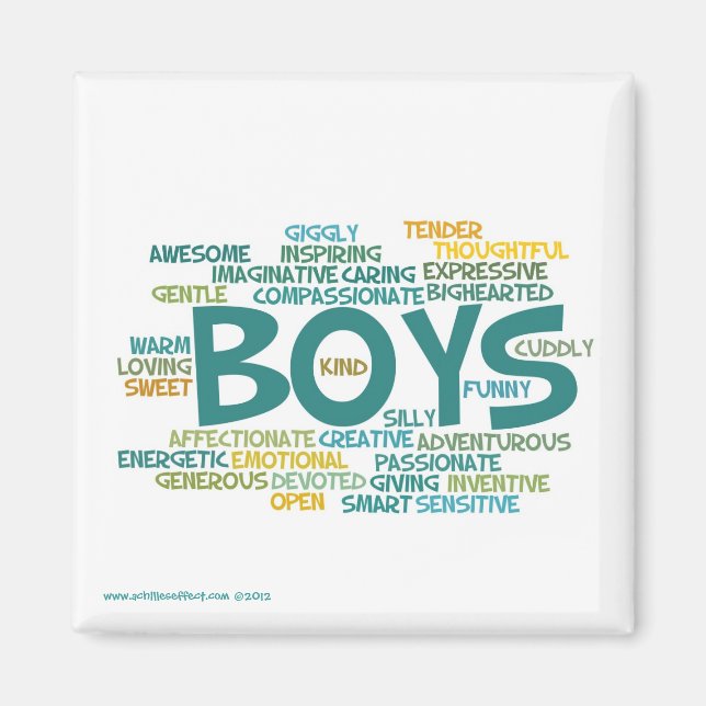 Word Cloud Magnet--The Wonder of Boys Magnet (Front)