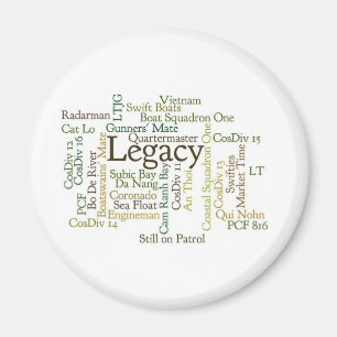 Word Cloud Round Magnet