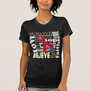 Word Collage Inspiration T-Shirt for Stroke, AIDS