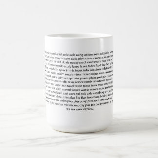Word Game Mug -  X Words List