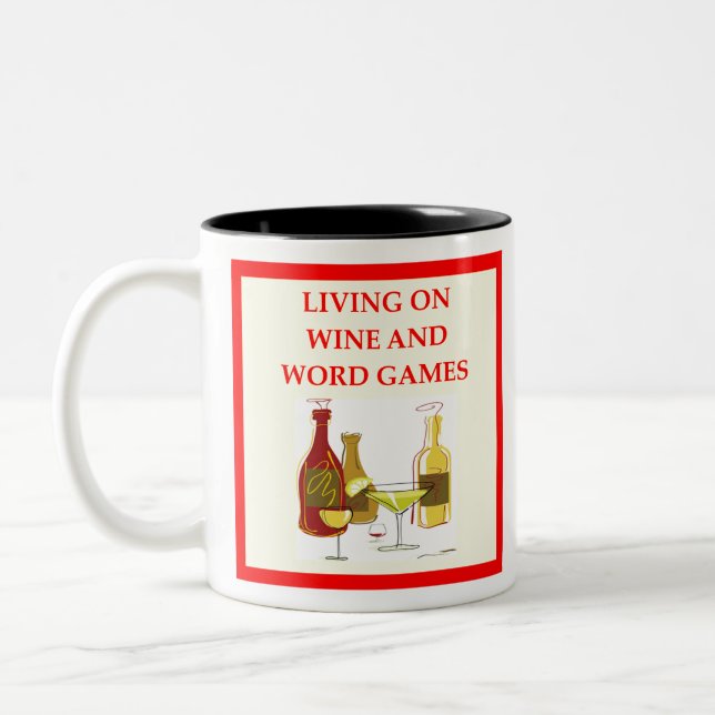 word games Two-Tone coffee mug (Left)