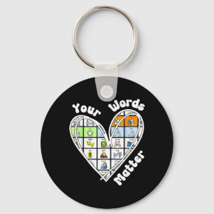 Word Heart Back To School Teacher Students Kids Key Ring