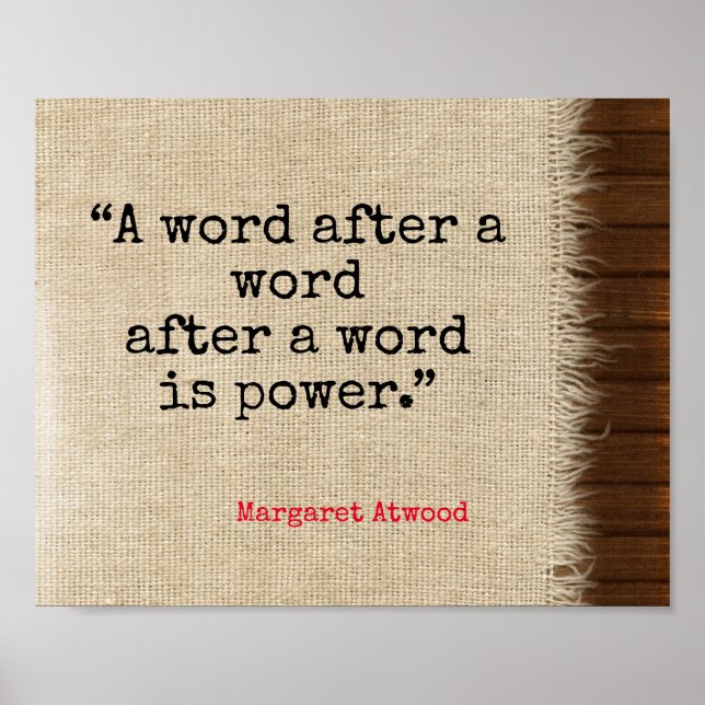 Word is Power Quote  Poster (Front)
