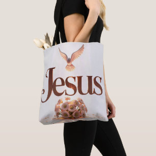 Word Jesus tote bags christian