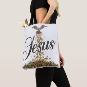Word Jesus tote bags christian