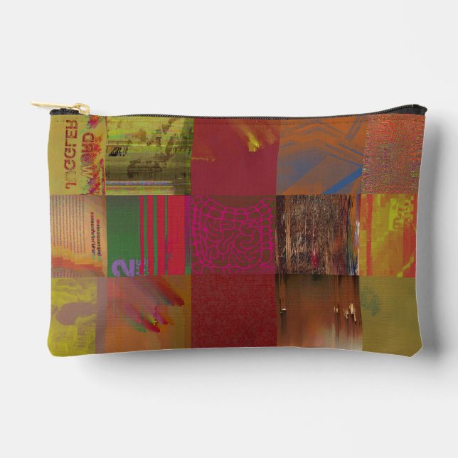 Word Juggler Glitch Art Data Corruption Abstract Accessory Pouch (Front)