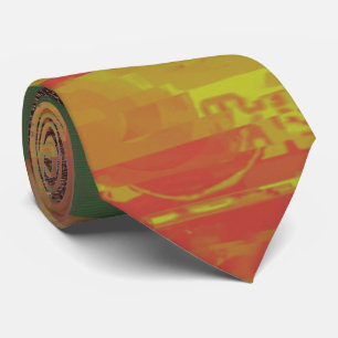 Word Juggler Glitch Art Data Corruption Abstract Tie