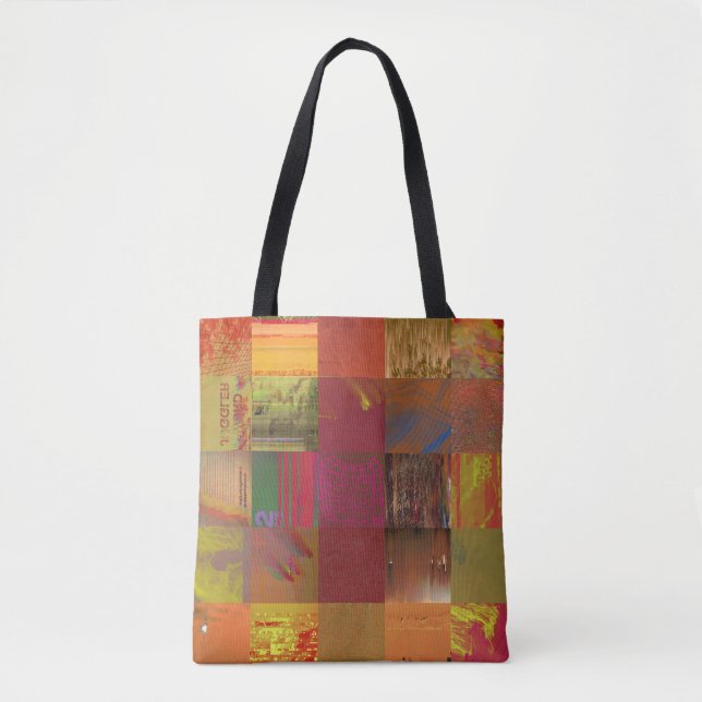 Word Juggler Glitch Art Data Corruption Abstract Tote Bag (Front)