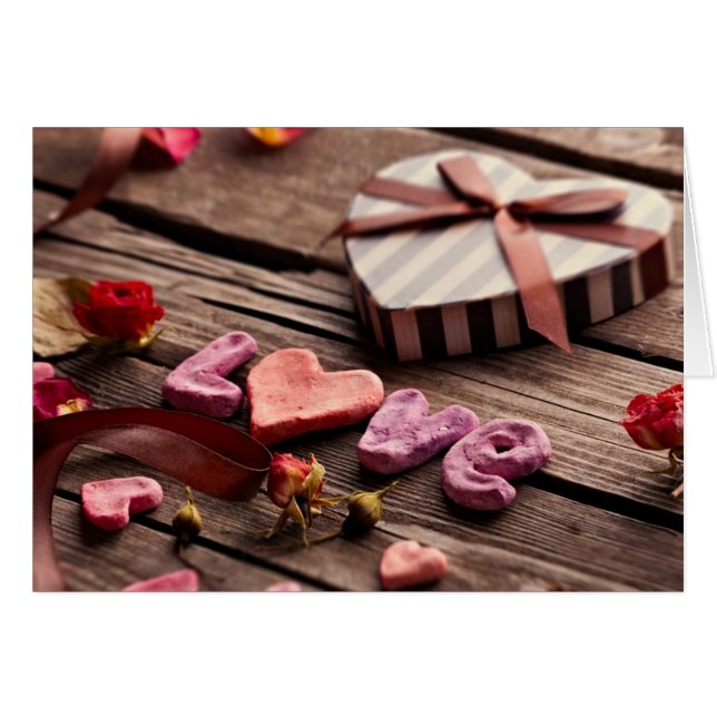 Word Love with Heart Shaped Valentine's Day Gift (Front Horizontal)