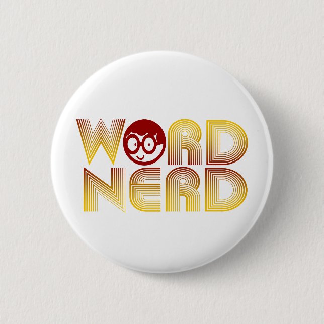 Word Nerd 6 Cm Round Badge (Front)