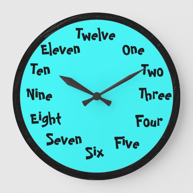 Word numbers Wall Clock (Front)