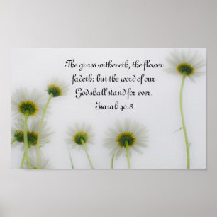 Word of our God bible verse Isaiah 40:8 Poster
