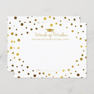 word of wisdom advice notes for graduate postcard