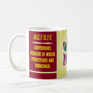Word play education type design dark brown coffee mug