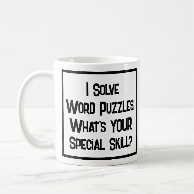 Word Puzzles Special Skill. Coffee Mug (Left)