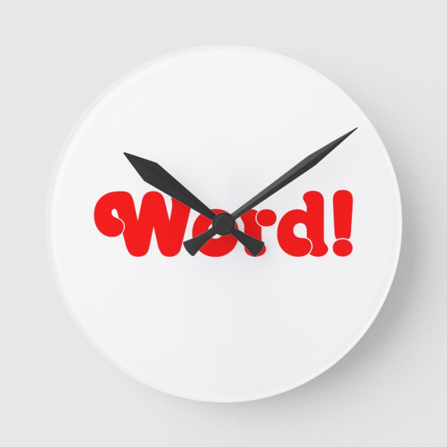 Word! Round Clock (Front)