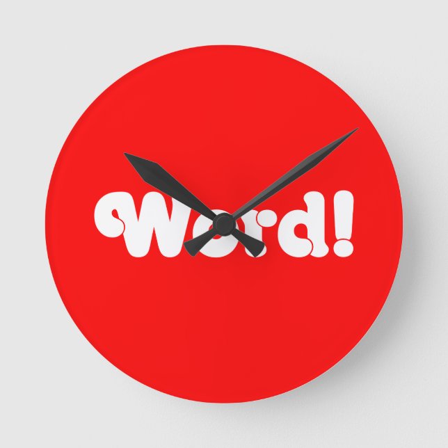 Word! Round Clock (Front)
