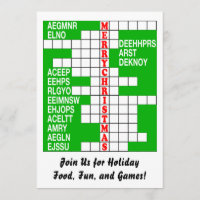 Word Scramble Xmas Invite