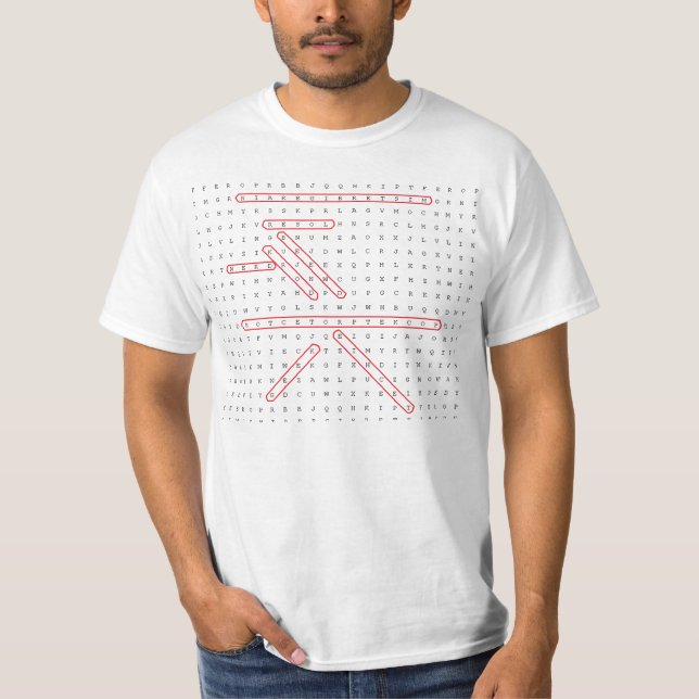 Word Search Geek T-Shirt (Front)