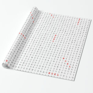 Word Search Puzzle NOEL Wrapping Paper
