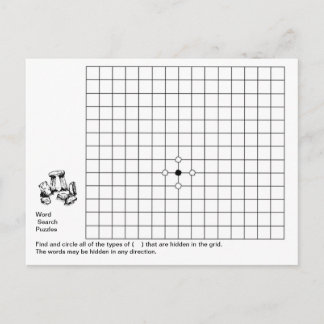 word search puzzle post card